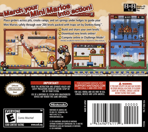 Mario vs. Donkey Kong: Mini-Land Mayhem! — Box back