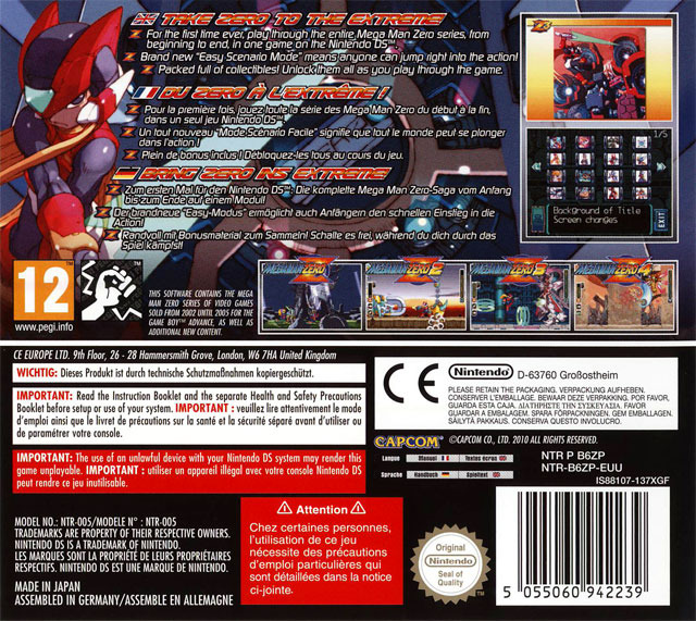 Mega Man Zero Collection — Box back
