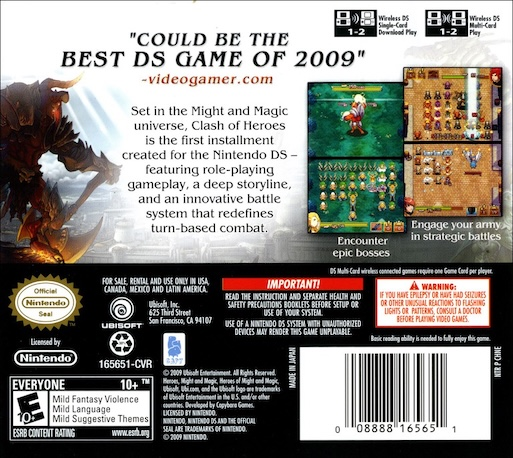 Might & Magic - Clash of Heroes — Box back