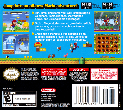New Super Mario Bros. — Box back