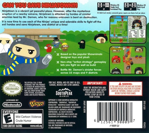 Ninjatown — Box back