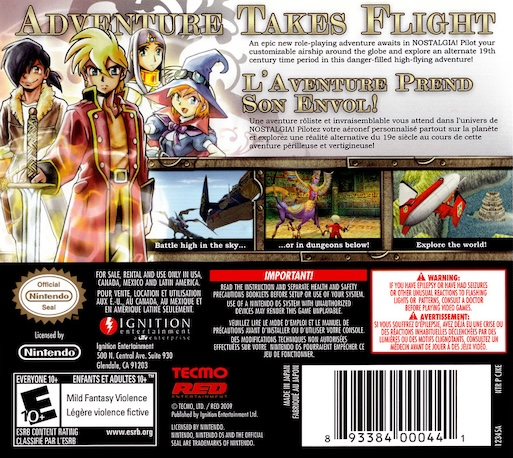 Nostalgeo no Kaze — Box back