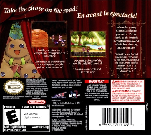Rhapsody : A Musical Adventure — Box back