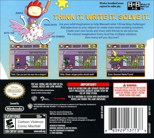 Super Scribblenauts — Box back