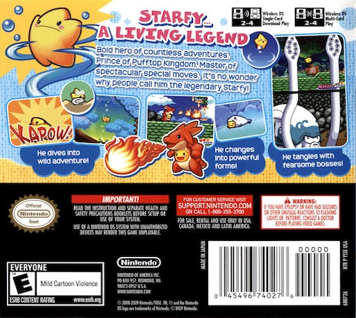 The Legendary Starfy — Box back