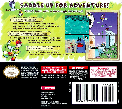 Yoshi's Island DS — Box back