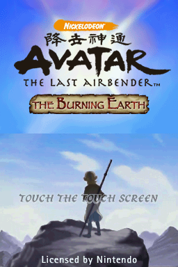 Avatar : The Last Airbender – The Burning Earth — Title screen