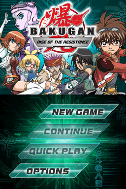 Bakugan - Rise of the Resistance — Title screen