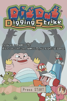 Dig Dug - Digging Strike — Title screen