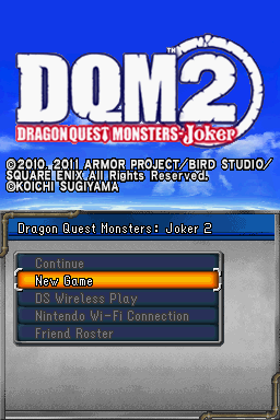 Dragon Quest Monsters - Joker 2 — Title screen