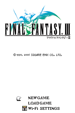 Final Fantasy III — Title screen