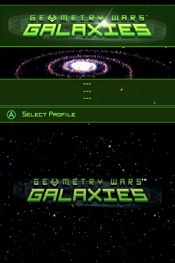 Geometry Wars : Galaxies — Title screen