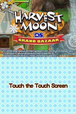 Harvest Moon DS - Grand Bazaar — Title screen