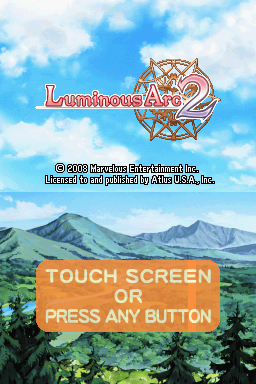 Luminous Arc 2 — Title screen