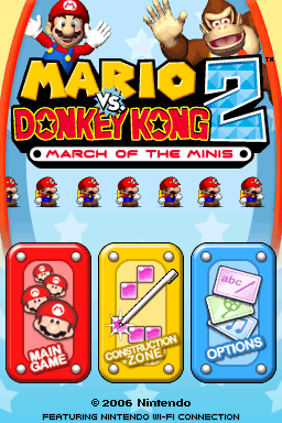 Mario vs. Donkey Kong 2 : March of the Minis — Title screen