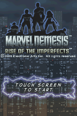 Marvel Nemesis - Rise of the Imperfects — Title screen