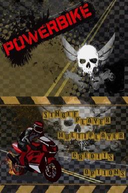 Powerbike — Title screen