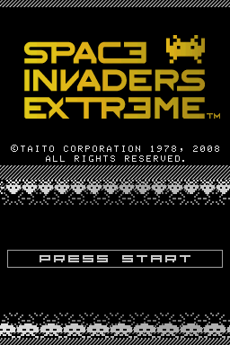 Space Invaders Extreme — Title screen