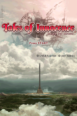 Tales of Innocence — Title screen