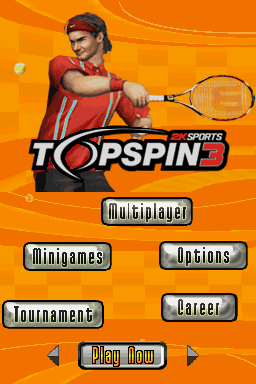 Top Spin 3 — Title screen