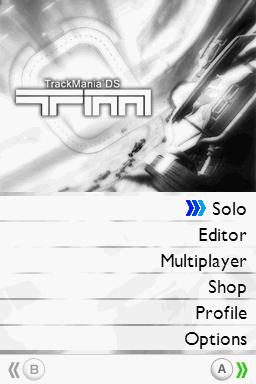TrackMania DS — Title screen