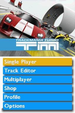 Trackmania Turbo — Title screen