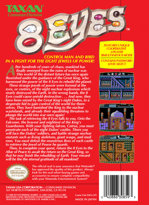 8 Eye's — Box back
