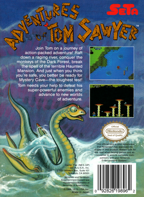Adventures of Tom Sawyer — Box back
