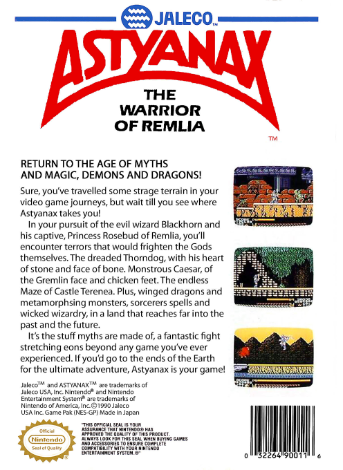 Astyanax — Box back