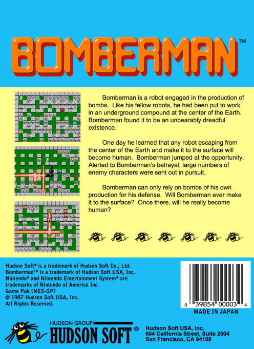 Bomberman — Box back