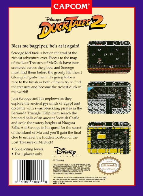 Disney's DuckTales 2 — Box back