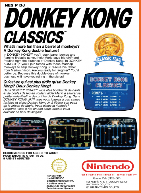 Donkey Kong Classics — Box back