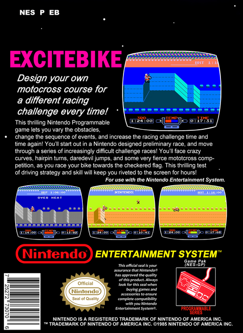Excitebike — Box back