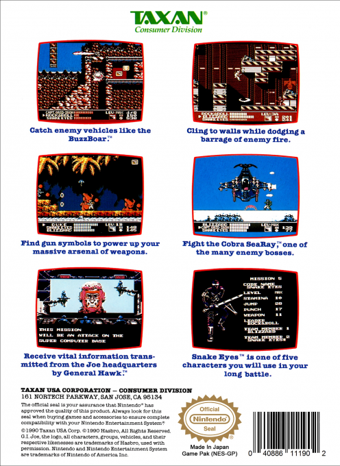 G.I. Joe : A Real American Hero — Box back