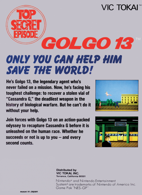 Golgo 13 : Top Secret Episode — Box back