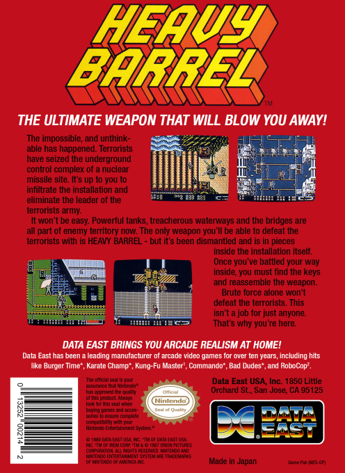 Heavy Barrel — Box back