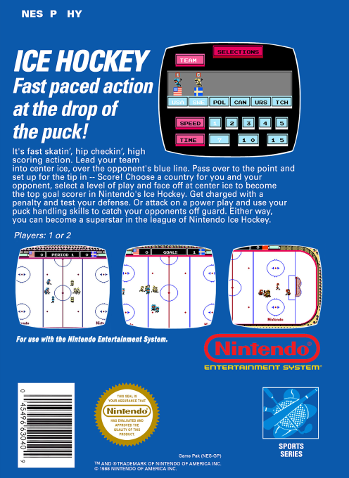 Ice Hockey — Box back