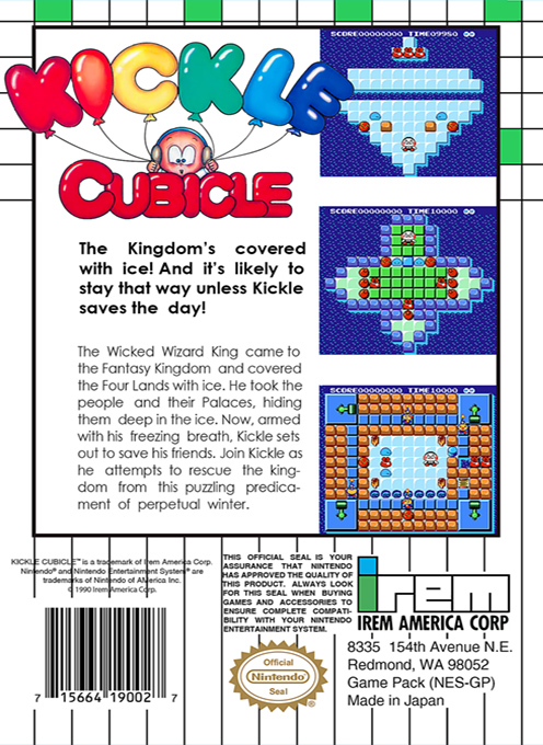 Kickle Cubicle — Box back