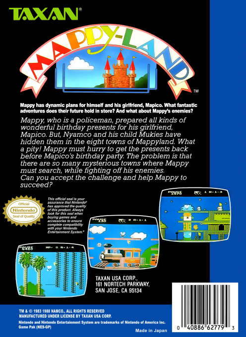 Mappy-Land — Box back