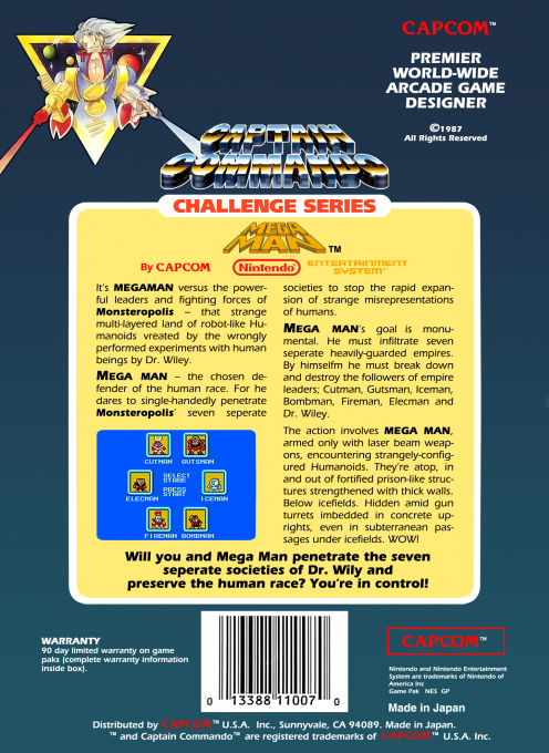 Mega Man — Box back