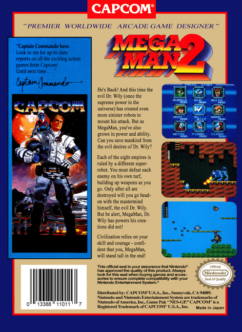Mega Man 2 — Box back