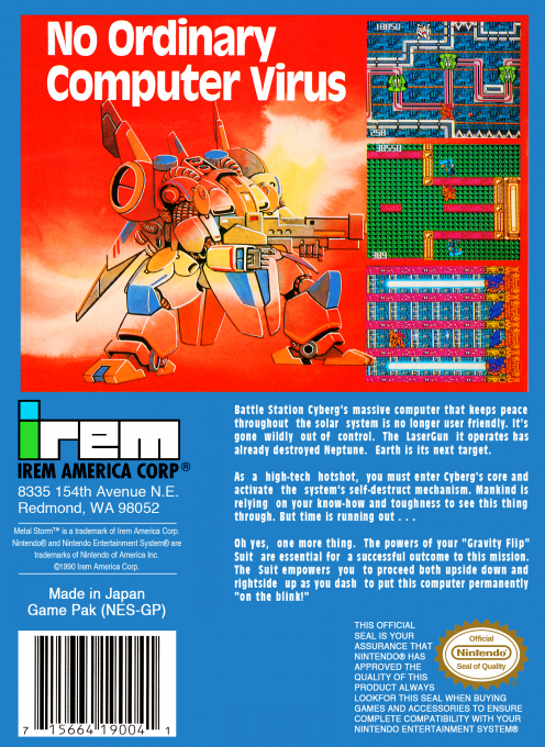 Metal Storm — Box back