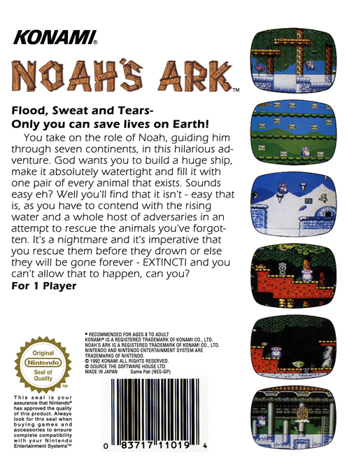 Noah's Ark — Box back