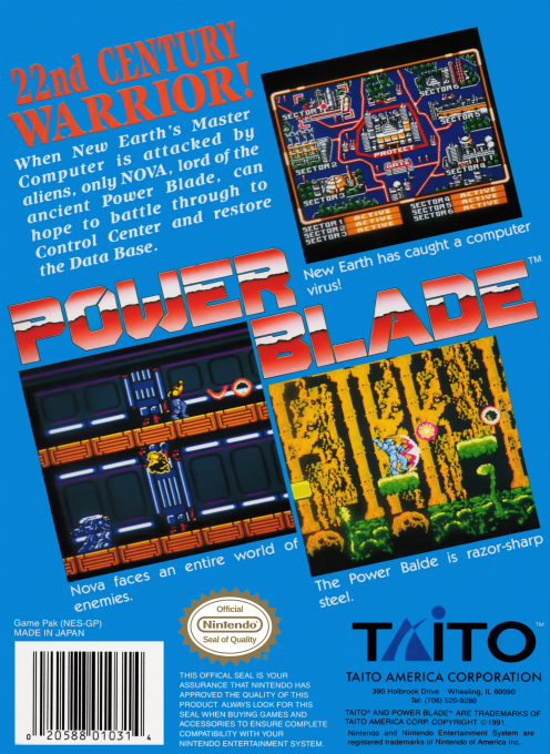 Power Blade — Box back