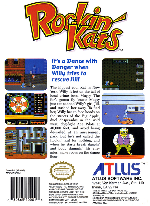 Rockin' Kats — Box back