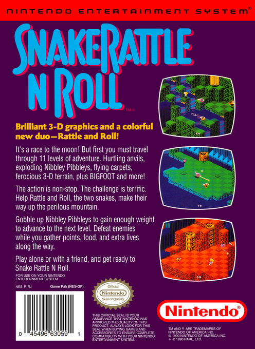 Snake Rattle n Roll — Box back