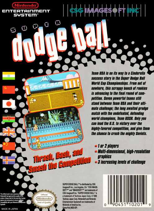 Super Dodge Ball — Box back