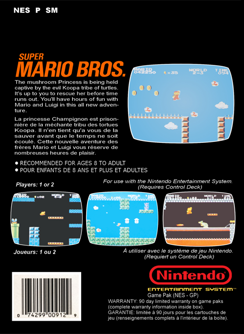 Super Mario Bros. — Box back