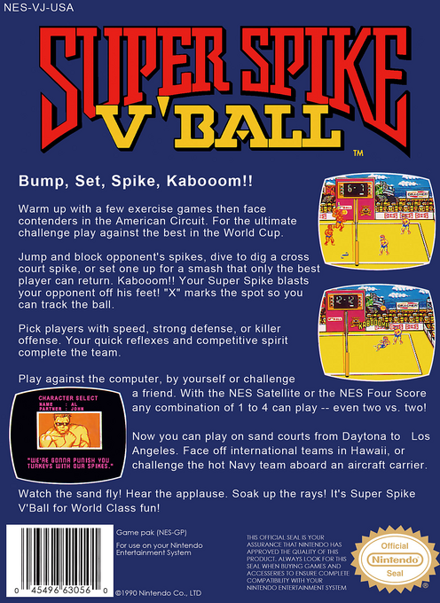 Super Spike V' Ball — Box back