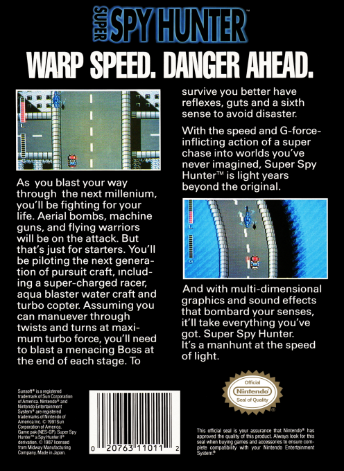 Super Spy Hunter — Box back